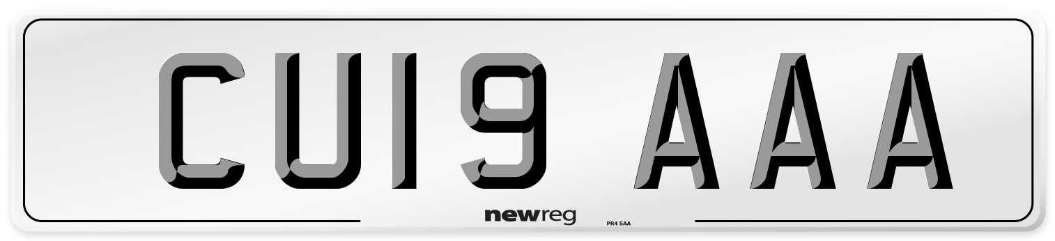 CU19 AAA Number Plate from New Reg